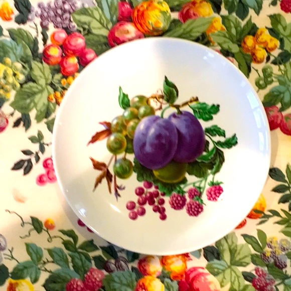 Set of 2 Naaman fruit dessert plates, vintage - Picture 3 of 4